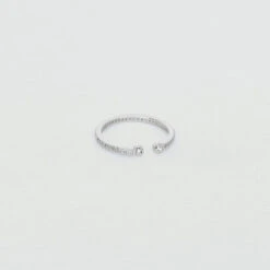 Bague Fine UNIQUE - Cristal / Argenté
