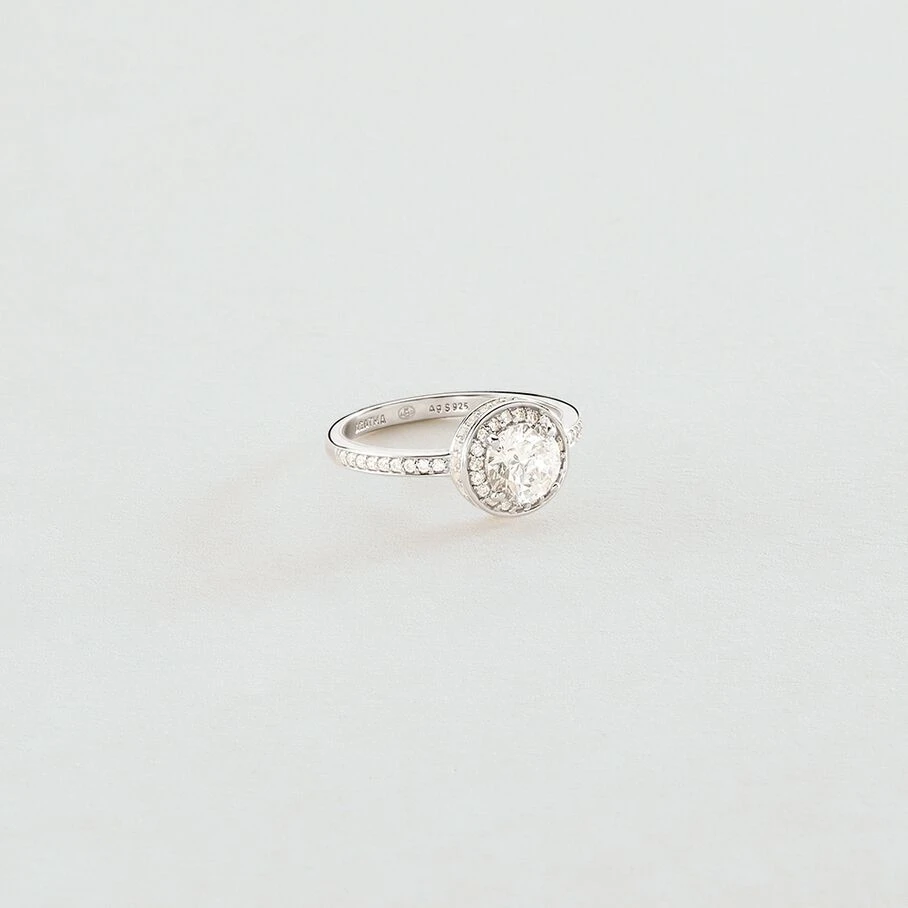 Bague Fine IMPERIAL - Cristal / Argenté