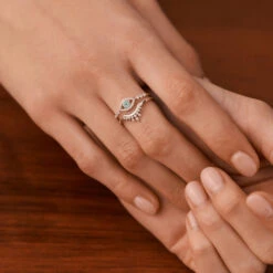 Bague Fine LUCKY EYE - Cristal / Argenté -Bagues Magasin 02220493 136 52 M2