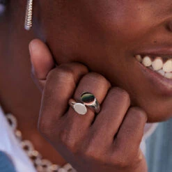 Bague Large CALIN - Argenté -Bagues Magasin 02220499 050 TU M1