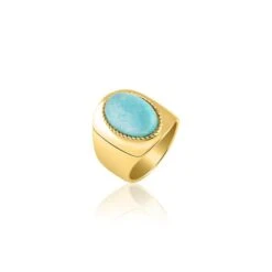 Bague Large ALOHA - Amazonite