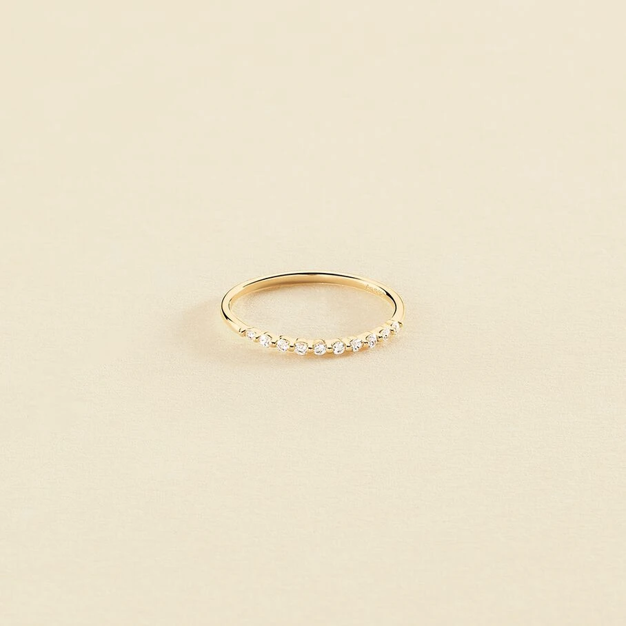 Bague Fine BELOVED - Cristal / Doré 3 Bague Fine BELOVED - Cristal / Doré