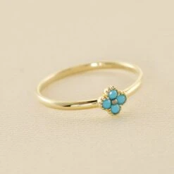 Bague Fine BELOVED - Turquoise / Doré