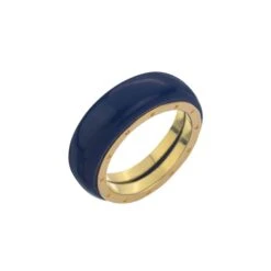 Bague Fine ELO - Bleu / Doré