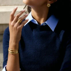 Bague Large TRIJONC - Doré -Bagues Magasin 02290003 157 52 M2