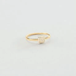 Bague Fine GLORIA - Cristal / Doré