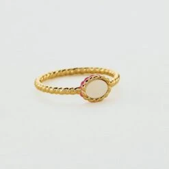 Bague Fine ATMA - Nacre /rose