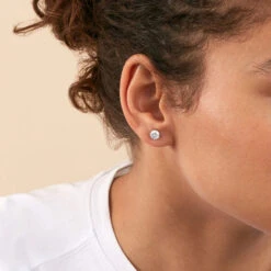 Boucles D'oreilles Puces SOL - Cristal / Argenté -Bagues Magasin 02320183 136 TU M1