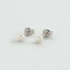 Boucles D'oreilles Puces MINIPERL - Perle / Argenté -Bagues Magasin 02320519 293 TU 01