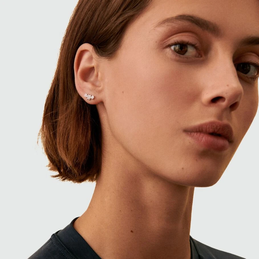 Piercing Puce TRIOFLOR - Cristal / Argenté 4 Piercing Puce TRIOFLOR - Cristal / Argenté – Image 2