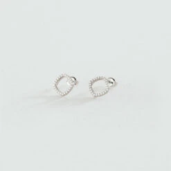 Boucles D'oreilles Puces SISSI - Cristal / Argenté