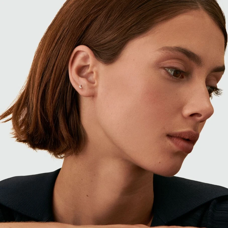 Piercing Puce LUNITA - Cristal / Argenté 4 Piercing Puce LUNITA - Cristal / Argenté – Image 2