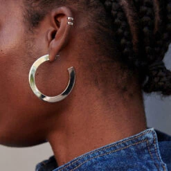 Créoles LINES - Argenté -Bagues Magasin 02320817 050 TU M2