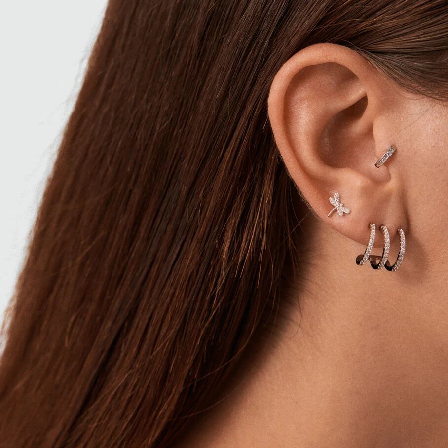 Piercing Puce TINY - Cristal / Argenté 3 Piercing Puce TINY - Cristal / Argenté – Image 2