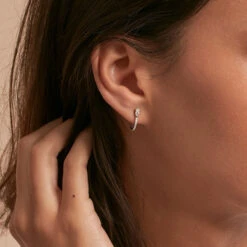 Créoles SNAKY - Cristal / Argenté -Bagues Magasin 02320982 136 TU M1