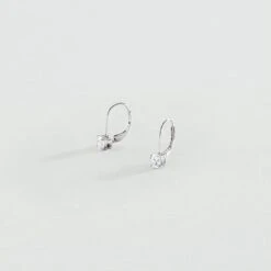 Boucles D'oreilles Pendantes SOL - Cristal / Argenté