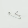 Piercing Ear Cuff AMAS - Cristal / Argenté -Bagues Magasin 02321257 136 TU 01