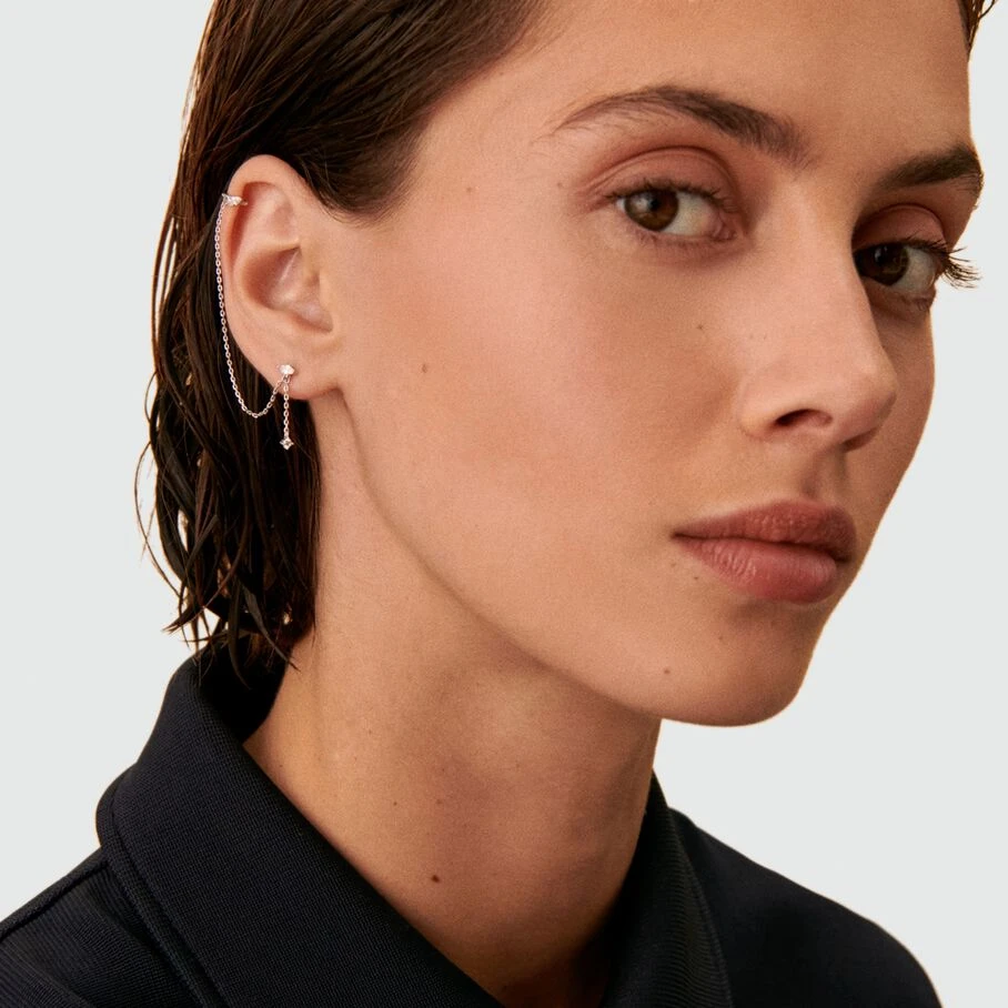 Piercing Ear Cuff AMAS - Cristal / Argenté 4 Piercing Ear Cuff AMAS - Cristal / Argenté – Image 2