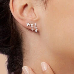 Piercing Puce AMAS - Cristal / Argenté -Bagues Magasin 02321258 136 TU M1