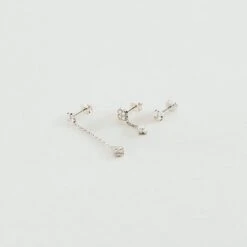 Piercing Puce MIX& MATCH - Cristal / Argenté
