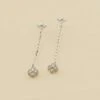 Boucles D'oreilles Pendantes BELOVED - Cristal / Argenté -Bagues Magasin 02321267 136 TU 01