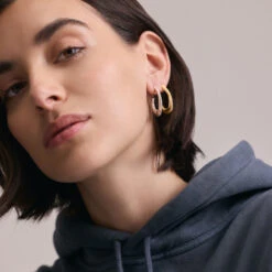 Créoles GEMINI - Cristal / Argenté -Bagues Magasin 02321276 136 TU M2