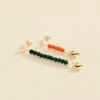 Boucles D'oreilles Pendantes GAYNOR - Vert/orange -Bagues Magasin 02380369 380 TU 01