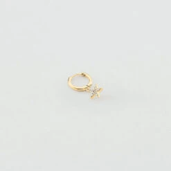 Piercing Créole ESTRE - Cristal / Doré