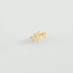 Piercing Puce LIBELULA - Cristal / Doré