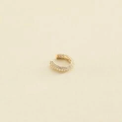 Piercing Ear Cuff PAVE - Cristal / Doré
