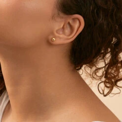 Boucles D'oreilles Puces SOL - Doré -Bagues Magasin 02390126 157 TU M1