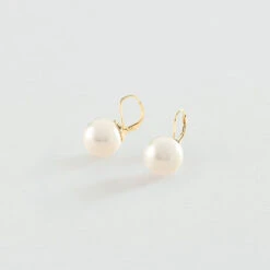 Boucles D'oreilles Pendantes PEARLY - Perle / Doré