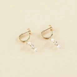 Créoles PETILLE - Cristal / Doré