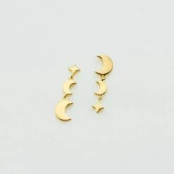 Boucles D'oreilles Pendantes LUNAISON - Doré