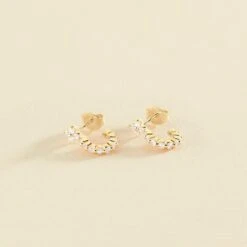 Créoles BELOVED - Cristal / Doré