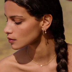 Boucles D'oreilles Pendantes BELOVED - Cristal / Doré -Bagues Magasin 02390404 137 TU M2