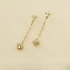 Boucles D'oreilles Pendantes BELOVED - Cristal / Doré -Bagues Magasin 02390407 137 TU 01