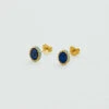 Boucles D'oreilles Puces ATMA - Lapis/ Bleu