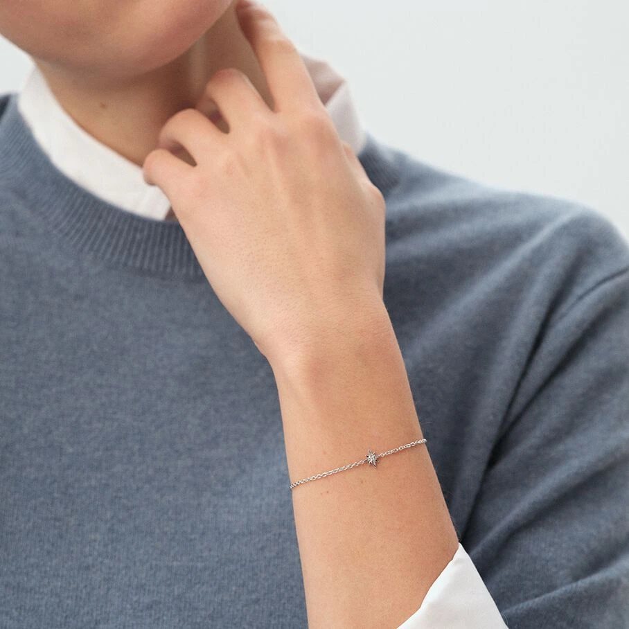 Bracelet Souple OURSE - Cristal / Argenté 4 Bracelet Souple OURSE - Cristal / Argenté – Image 2