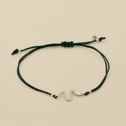 Bracelet Cordon SNAKY - Cristal / Noir