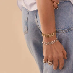 Bracelet Souple HARMONIE - Argenté 7 Bracelet Souple HARMONIE - Argenté -Bagues Magasin 02420729 050 TU M2