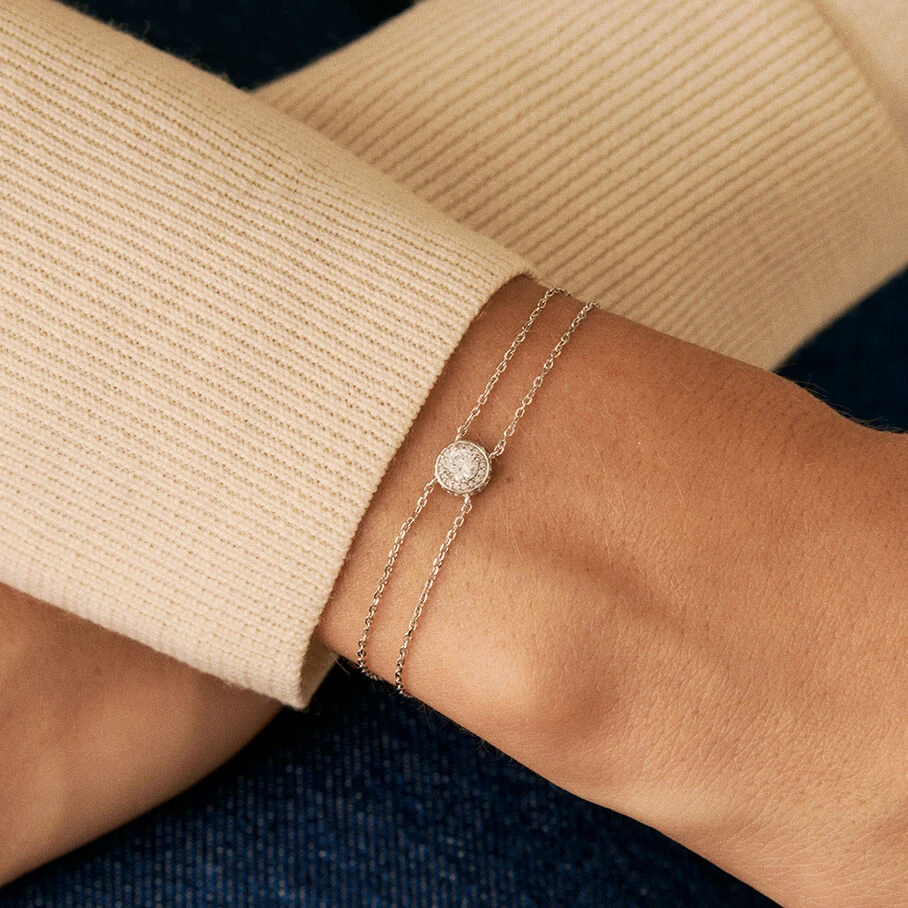 Bracelet Souple IMPERIAL - Cristal / Argenté 4 Bracelet Souple IMPERIAL - Cristal / Argenté – Image 2