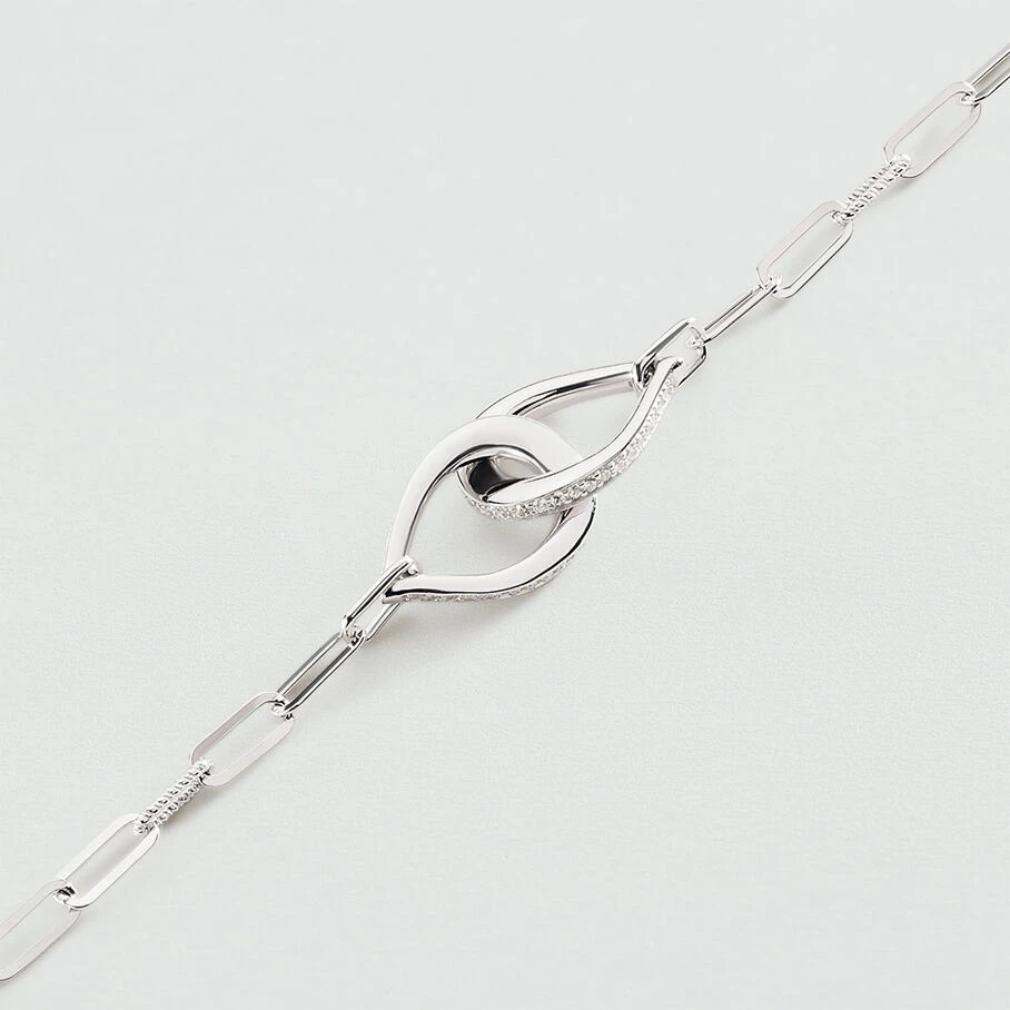 Bracelet Souple GEMINI - Cristal / Argenté 3 Bracelet Souple GEMINI - Cristal / Argenté