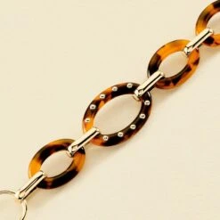 Bracelet Souple BOUCLE - Ecaille / Doré