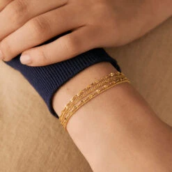 Bracelet Souple NEBET - Doré -Bagues Magasin 02480262 157 TU M1