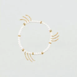 Bracelet Souple RODEO - Blanc / Doré