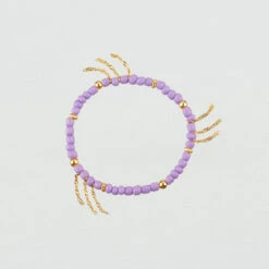 Bracelet Souple RODEO - Mauve / Doré