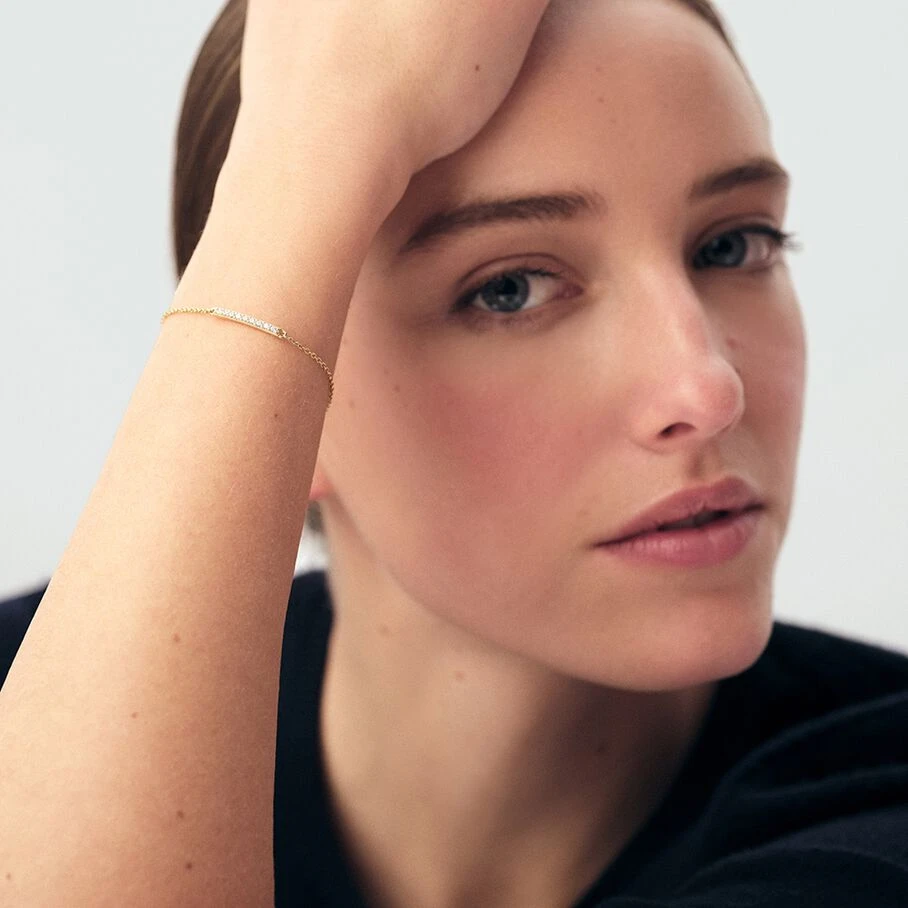 Bracelet Souple BARSHINE - Cristal / Doré 4 Bracelet Souple BARSHINE - Cristal / Doré – Image 2