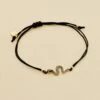 Bracelet Cordon SNAKY - Doré / Noir -Bagues Magasin 02490035 777 TU 01