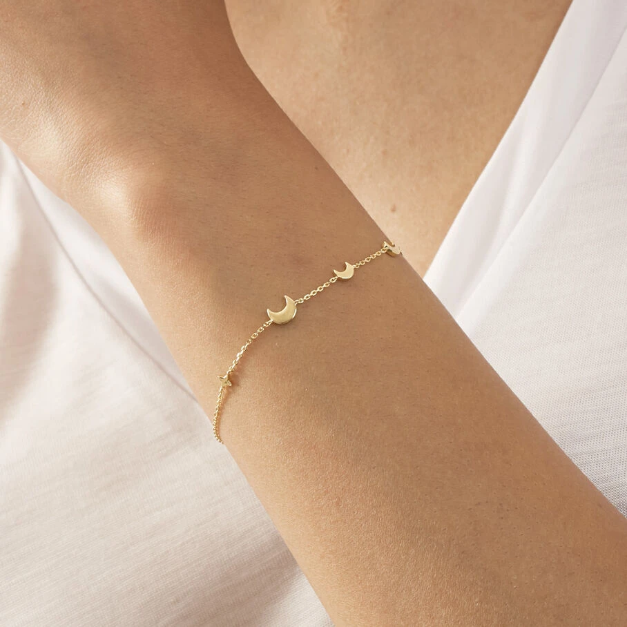 Bracelet Souple LUNAISON - Doré 4 Bracelet Souple LUNAISON - Doré – Image 2